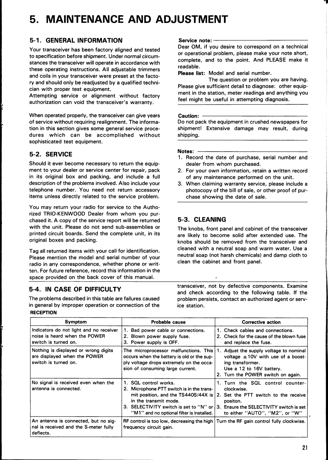 Kenwood TS-440S manual 