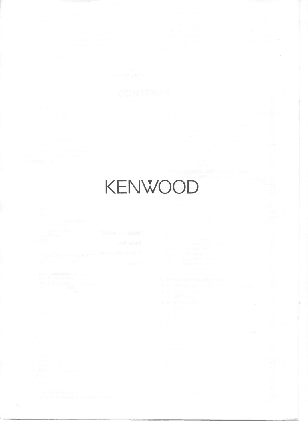 Kenwood TS-440S manual 