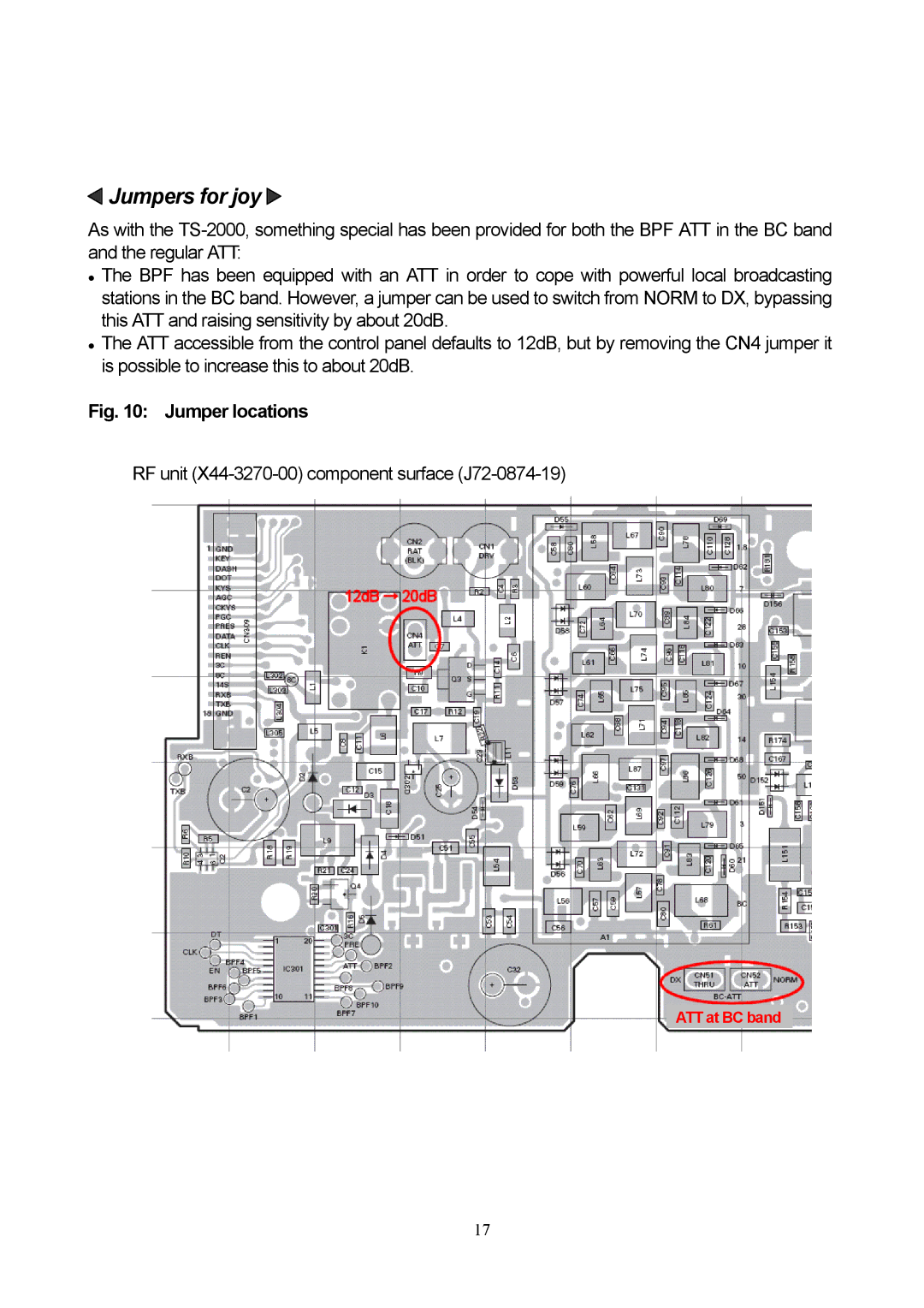 Kenwood TS-480 manual Jumpers for joy 