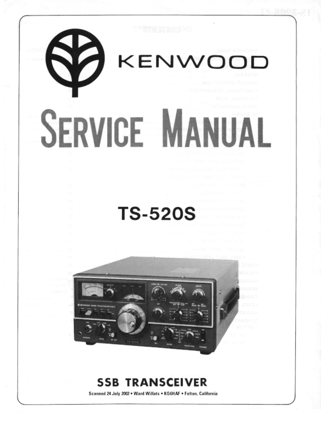 Kenwood TS-520S manual 