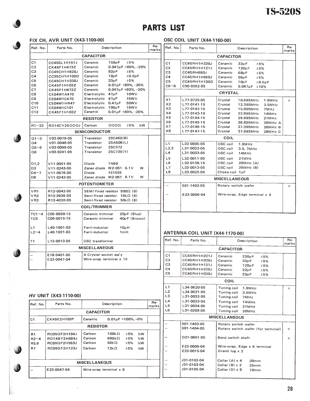 Kenwood TS-520S manual 