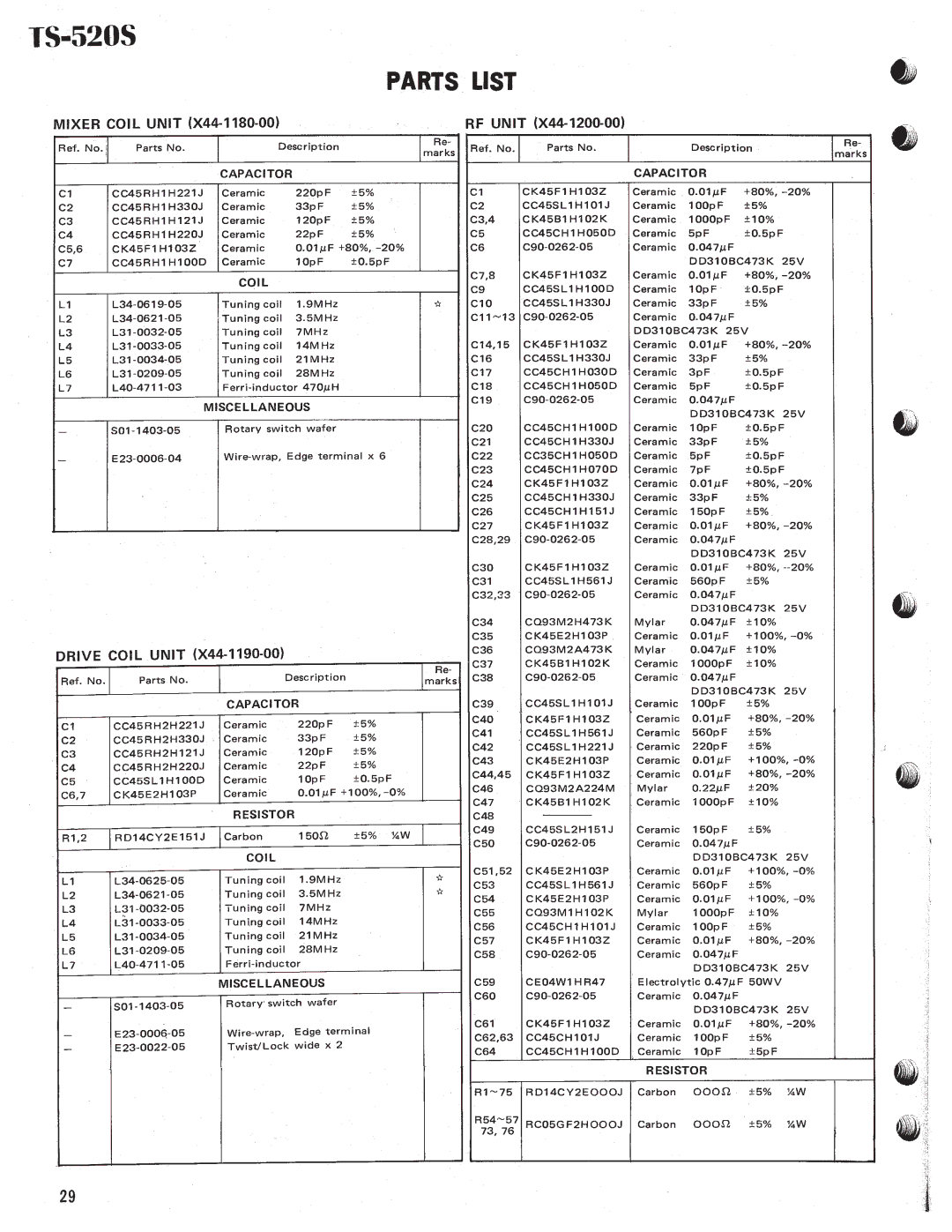 Kenwood TS-520S manual 