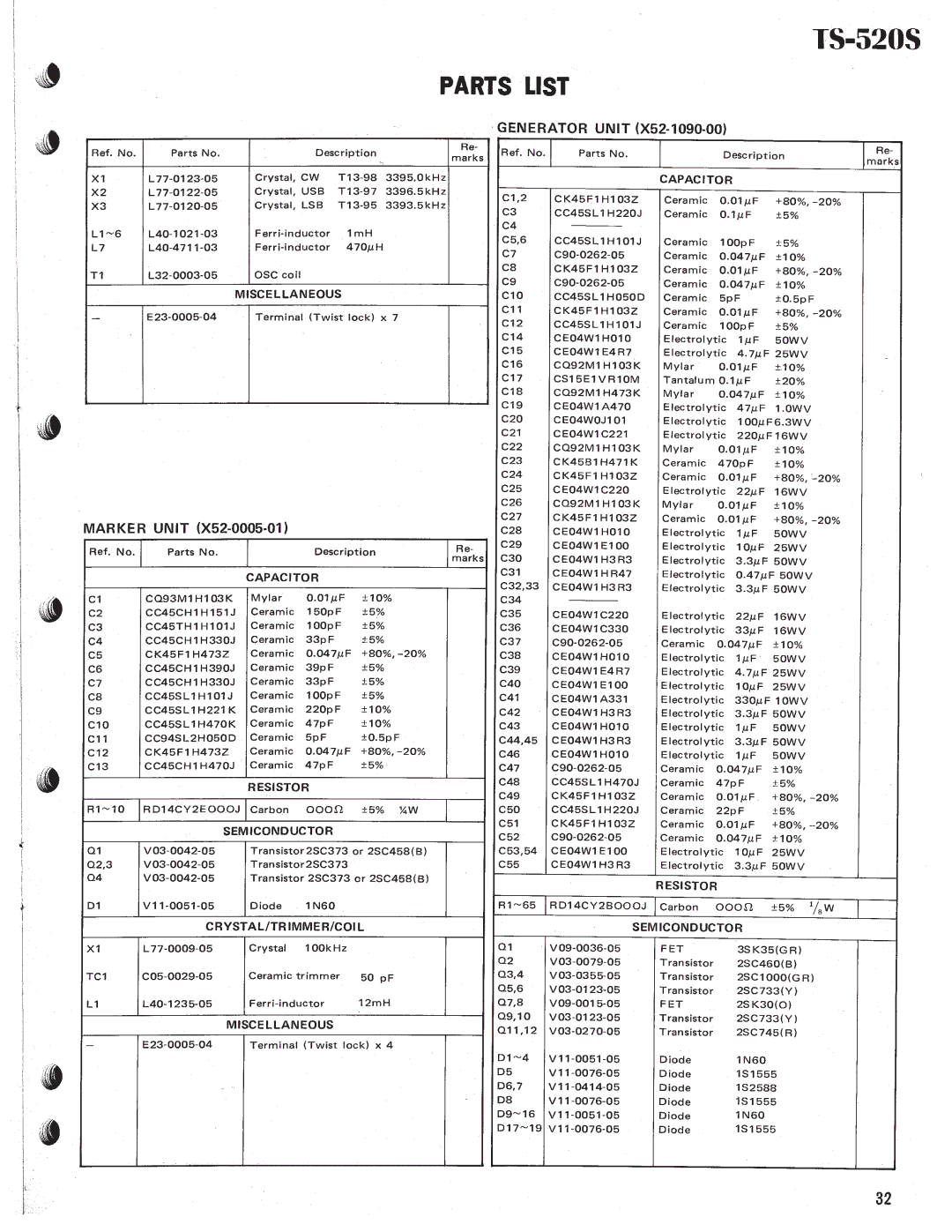 Kenwood TS-520S manual 