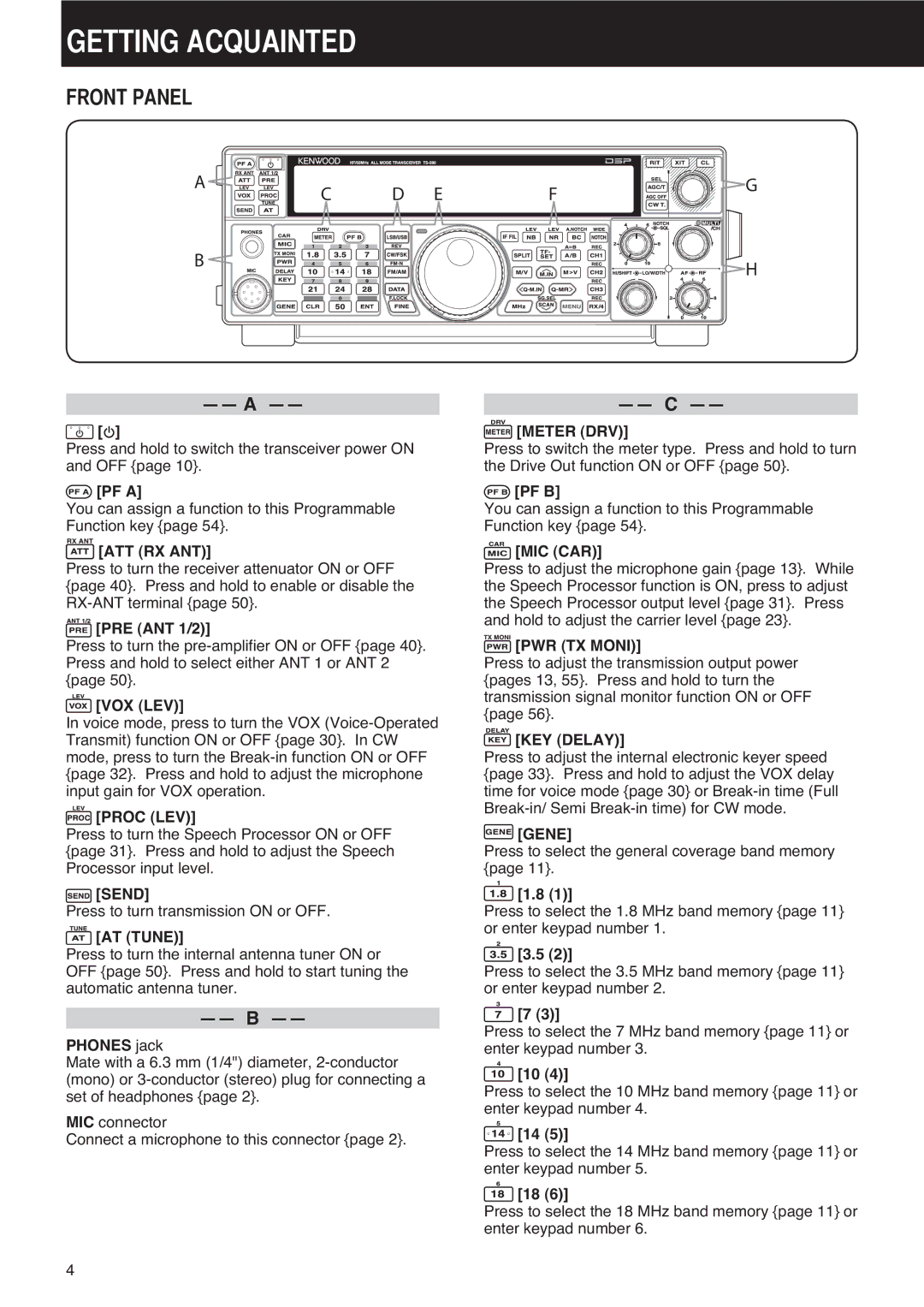 Kenwood TS-590S instruction manual 77,1*$&48$,17, 52173$1, Meter DRV, PWR TX Moni, KEY Delay 