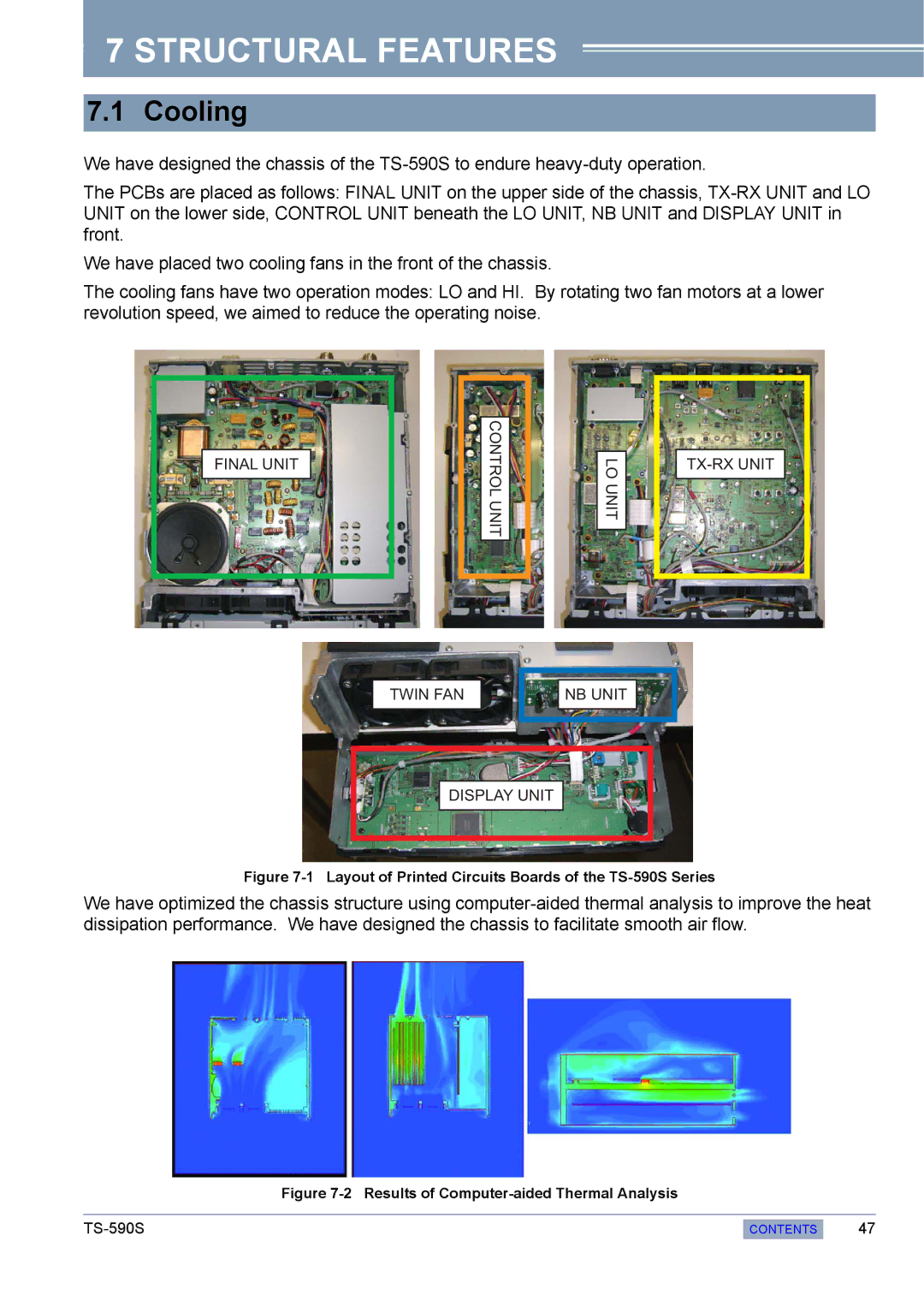 Kenwood TS-590S manual Structural Features, Cooling 