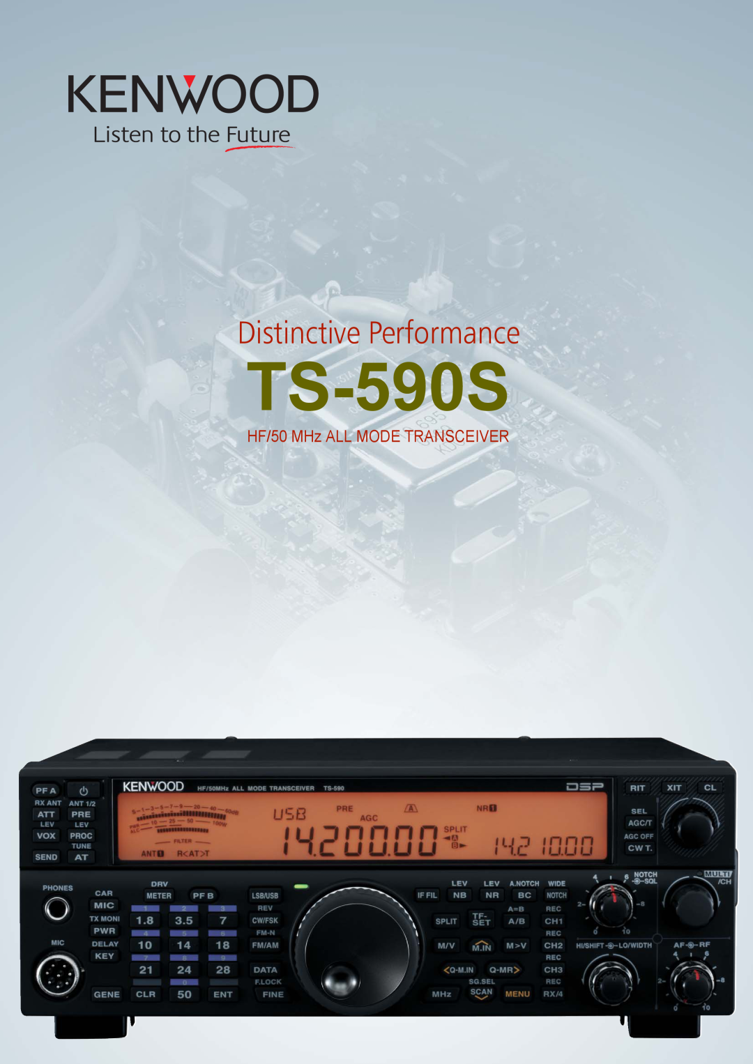 Kenwood TS-590S manual Distinctive Performance, HF/50 MHz ALL MODE TRANSCEIVER 