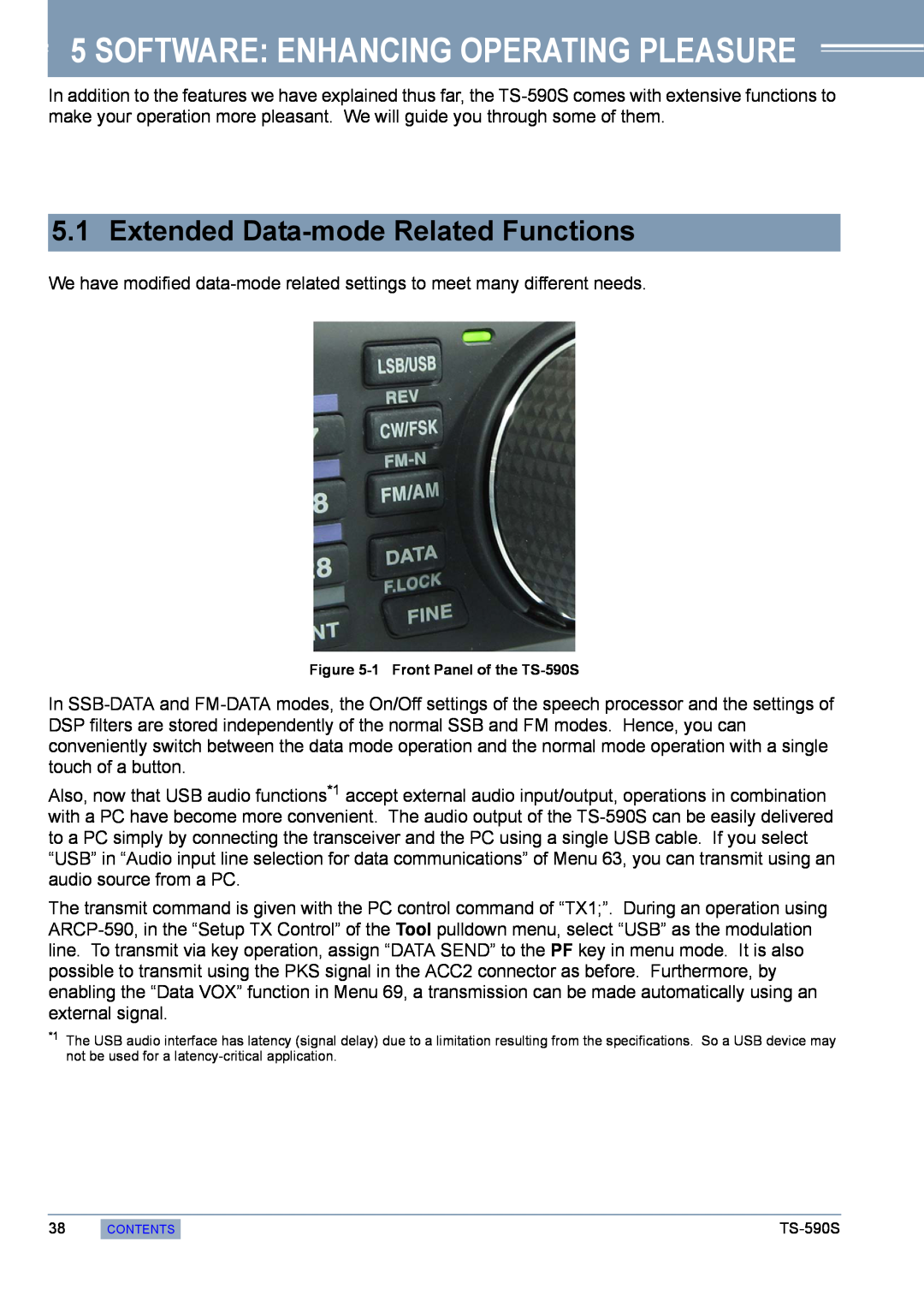 Kenwood TS-590S manual Software: Enhancing Operating Pleasure, Extended Data-modeRelated Functions 