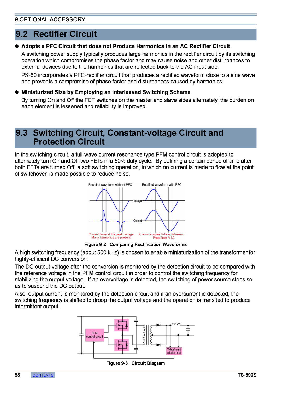 Kenwood TS-590S manual 9.2Rectifier Circuit, Optional Accessory 