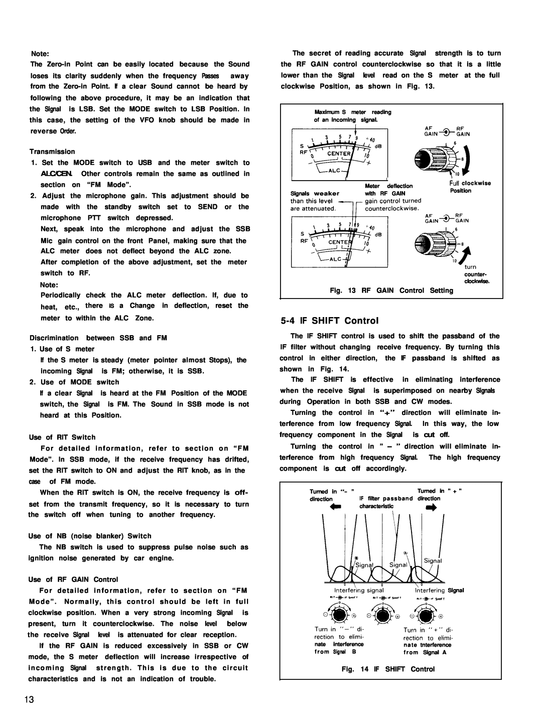 Kenwood TS-780 manual 5-4IF SHIFT Control, “n ;,+;;,v 