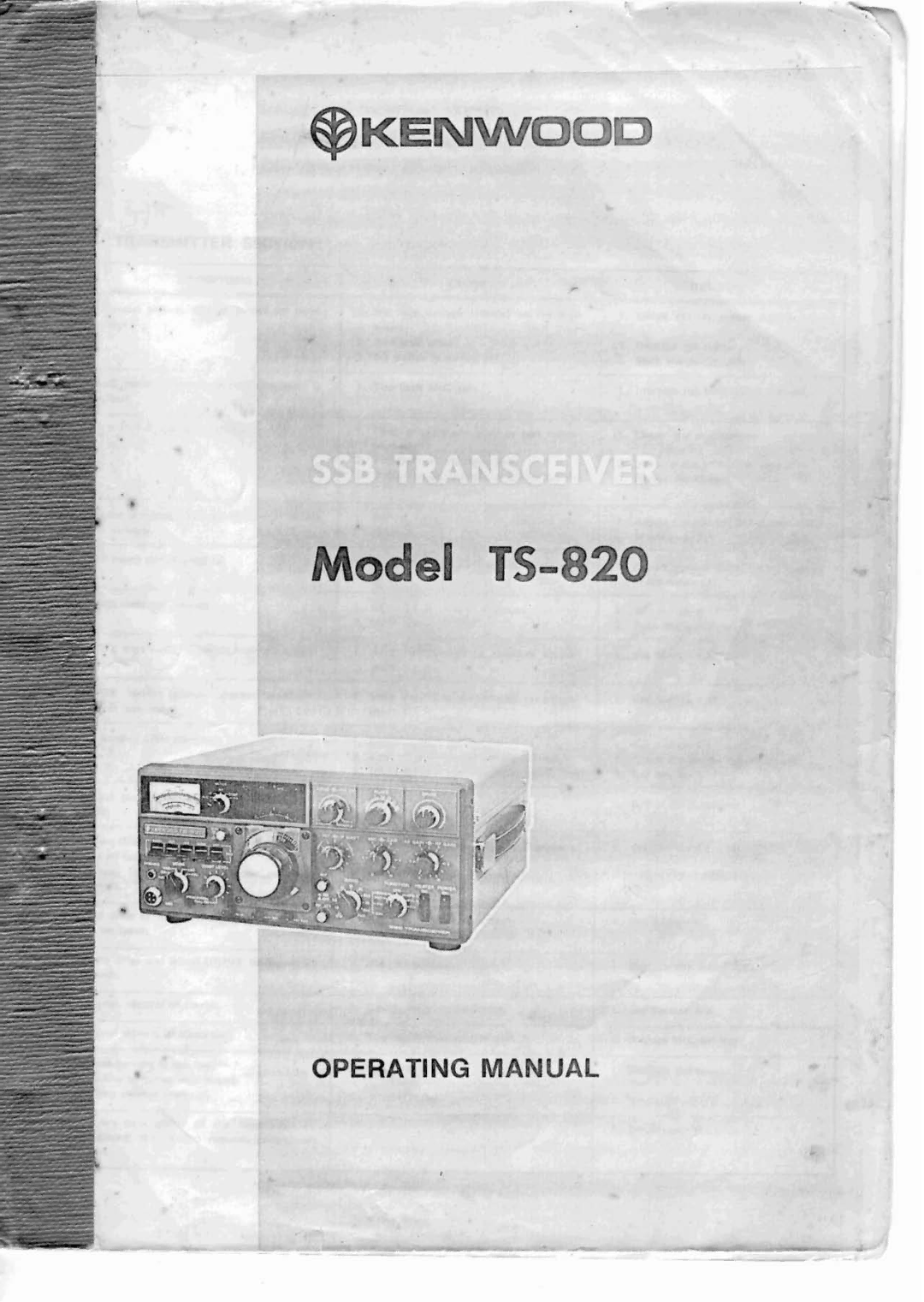 Kenwood TS-820 manual Operating Manual 