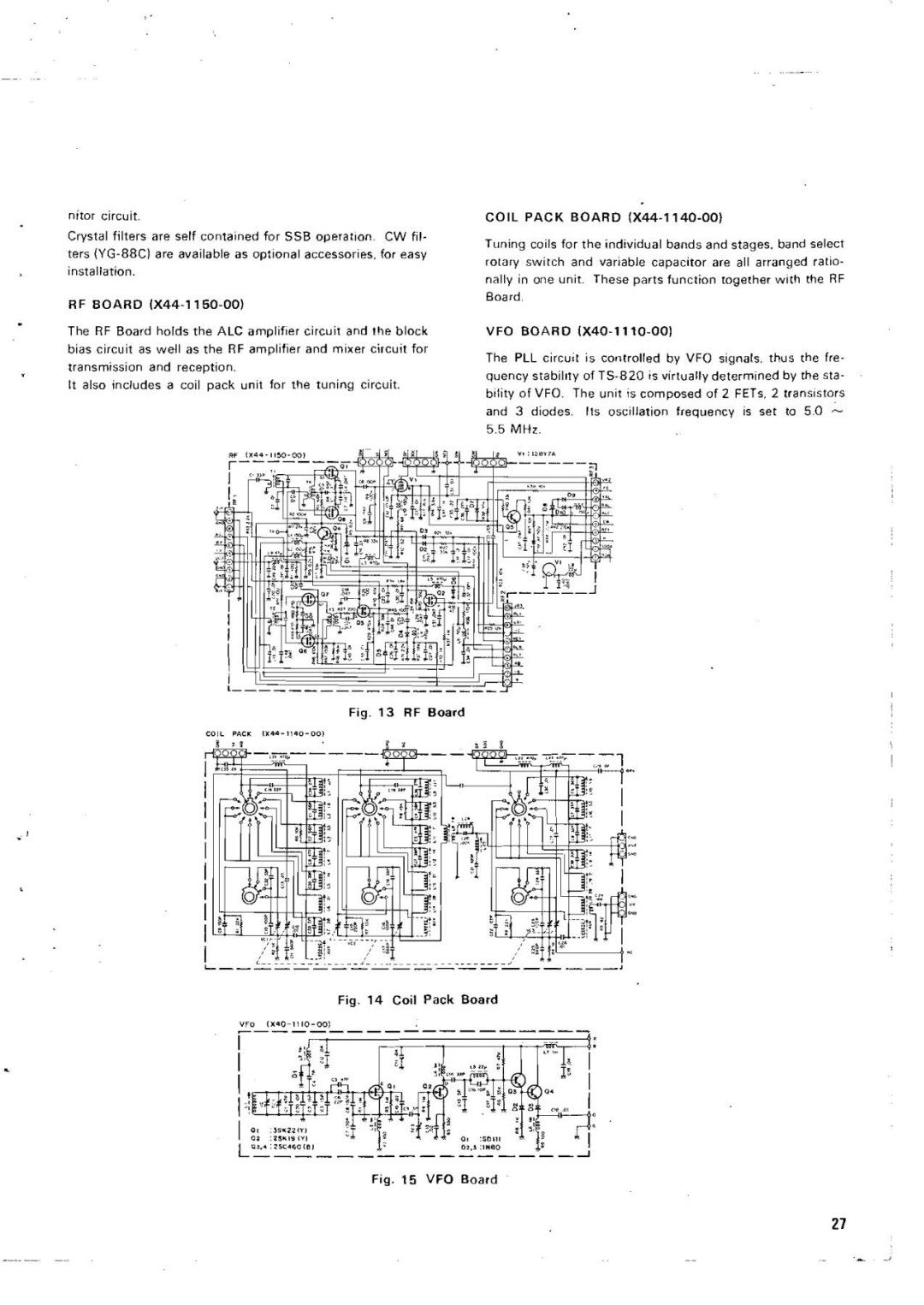 Kenwood TS-820 manual Coil Pack Board 