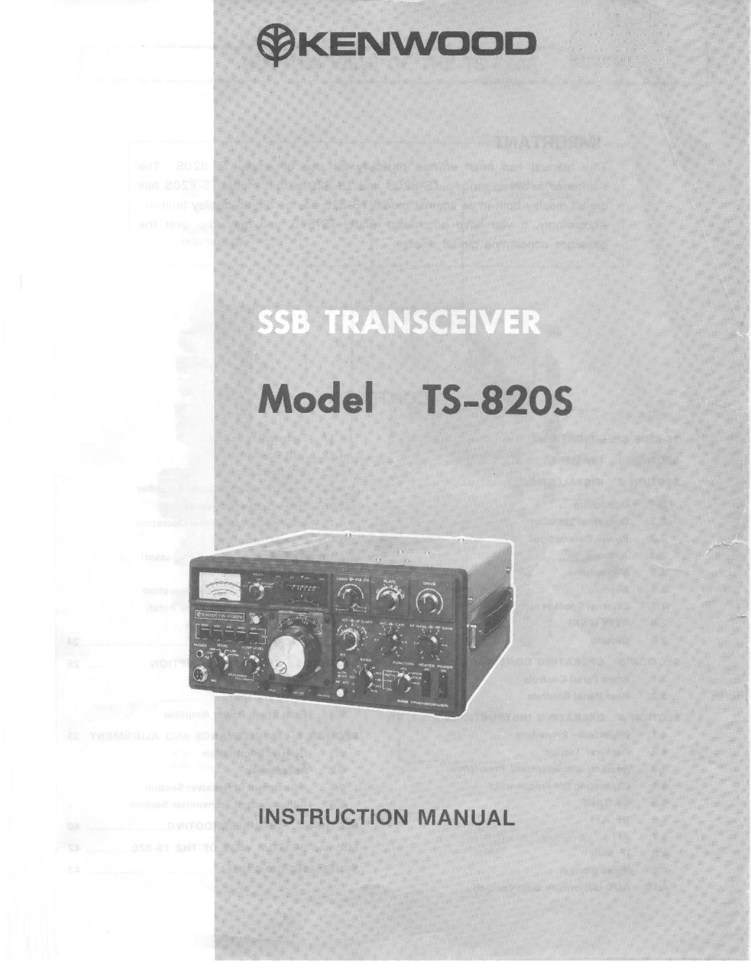 Kenwood TS-820S manual 