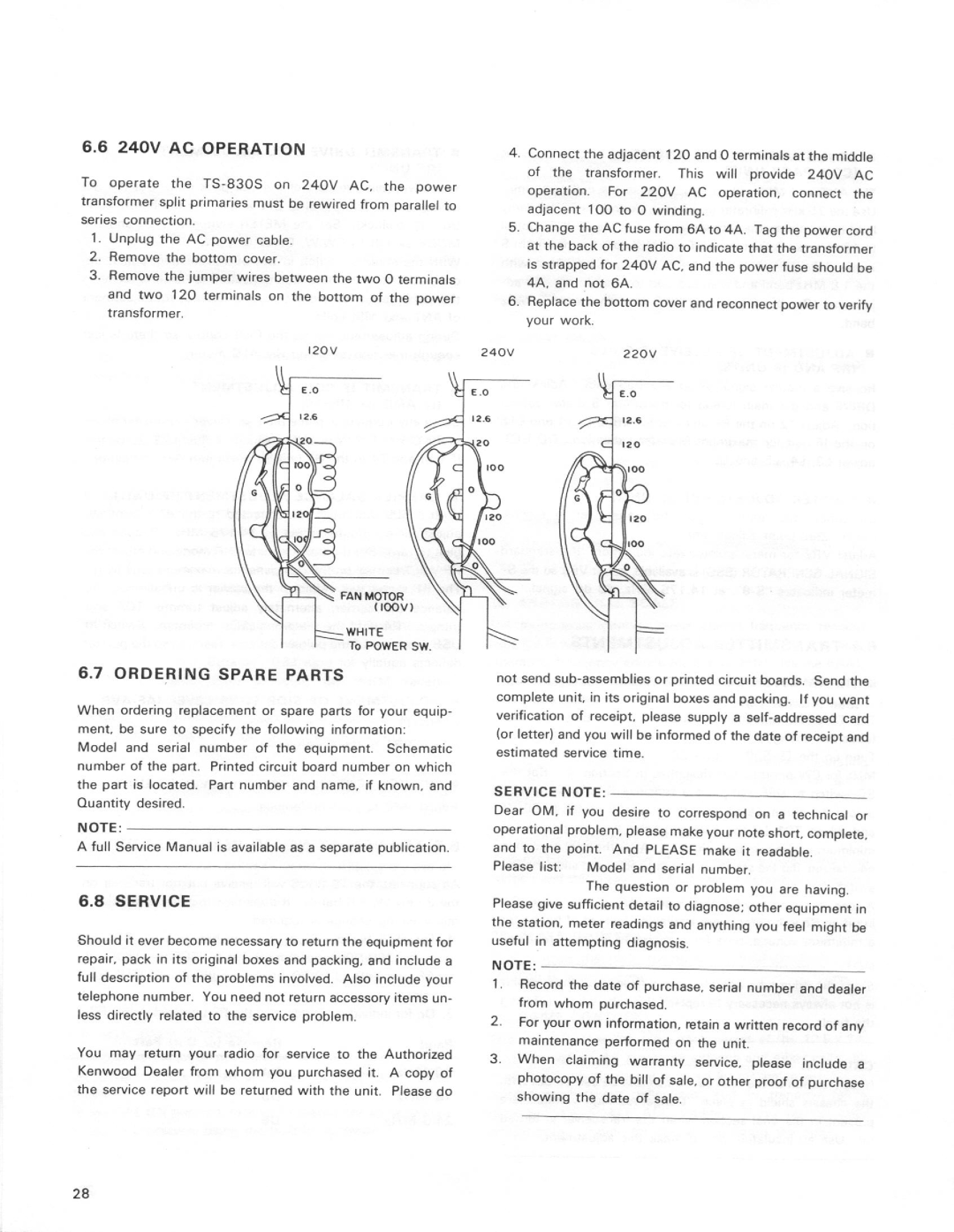 Kenwood TS-8305 manual 