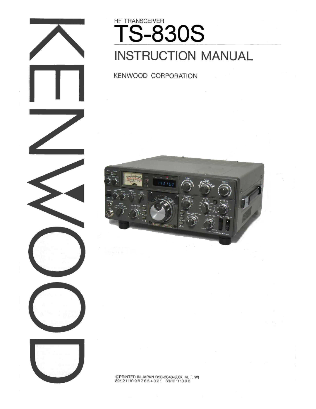 Kenwood TS-830S manual 