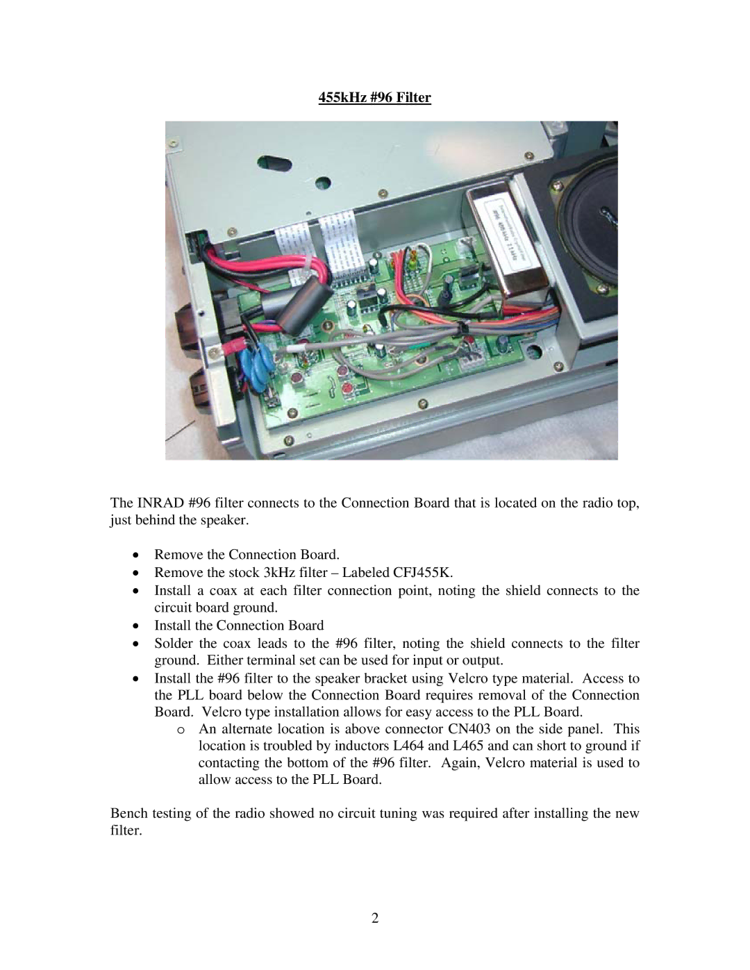 Kenwood TS-870 manual 455kHz #96 Filter 