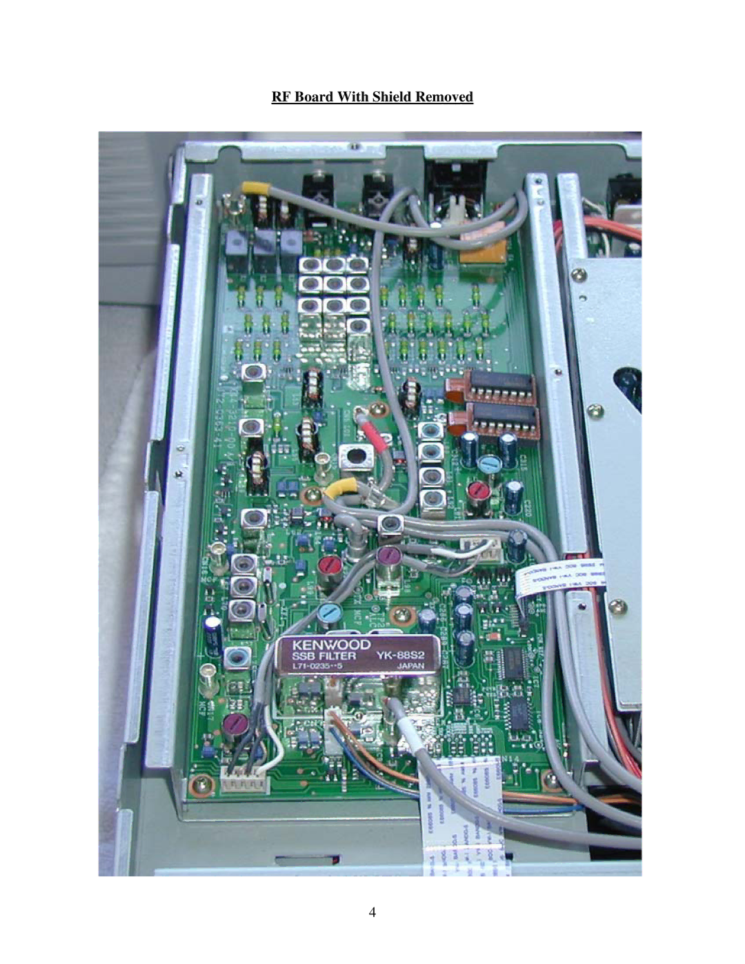 Kenwood TS-870 manual RF Board With Shield Removed 