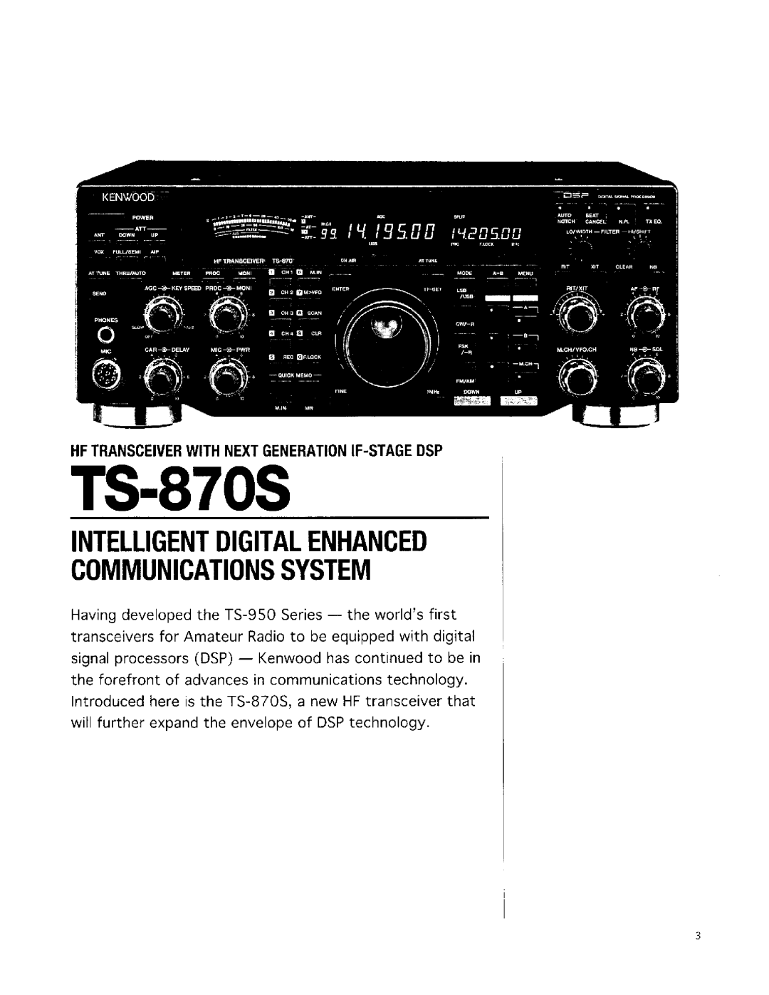 Kenwood TS-870S manual 