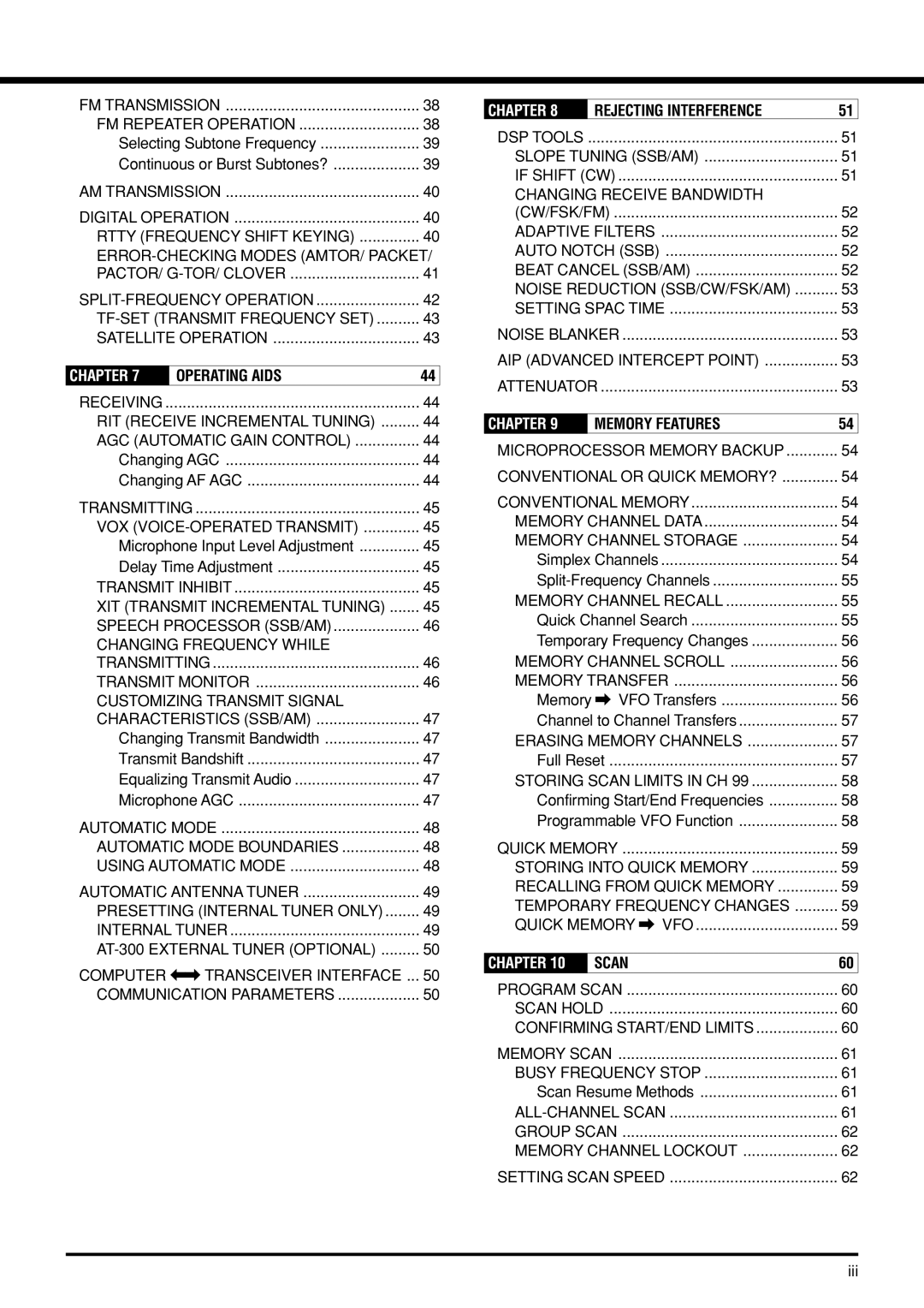 Kenwood TS-870S instruction manual Rejecting Interference, Memory Features, Scan 