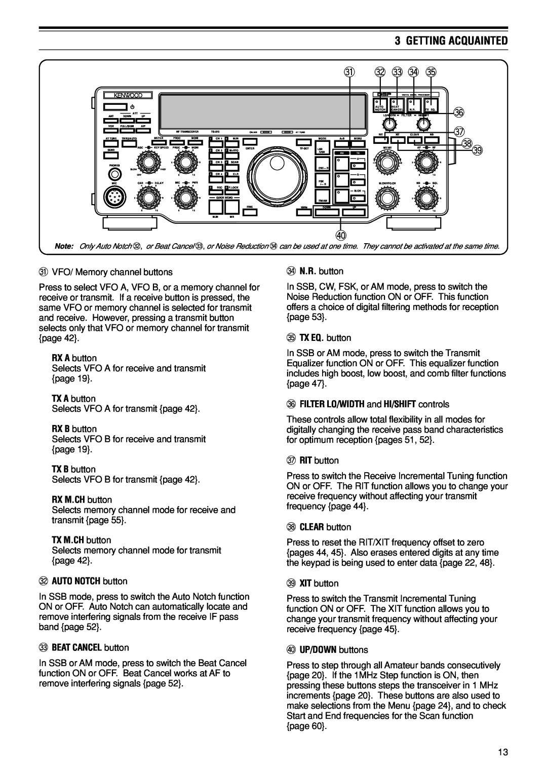 Kenwood TS-870S instruction manual #1 #2 #3#4 #5, Getting Acquainted 