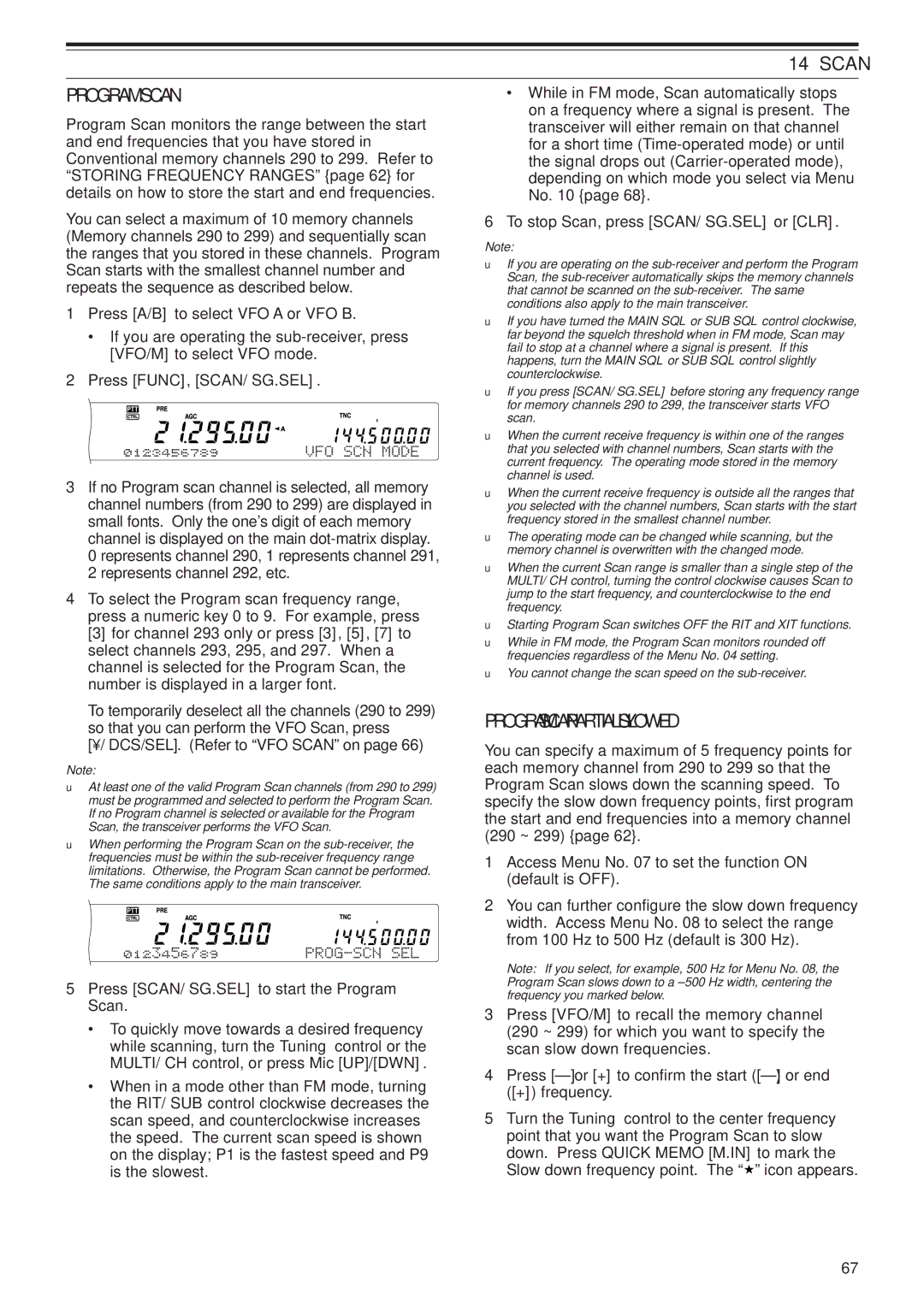 Kenwood TS-2000X, TS-B2000 instruction manual Scan Programscan, Programscanpartiallyslowed 