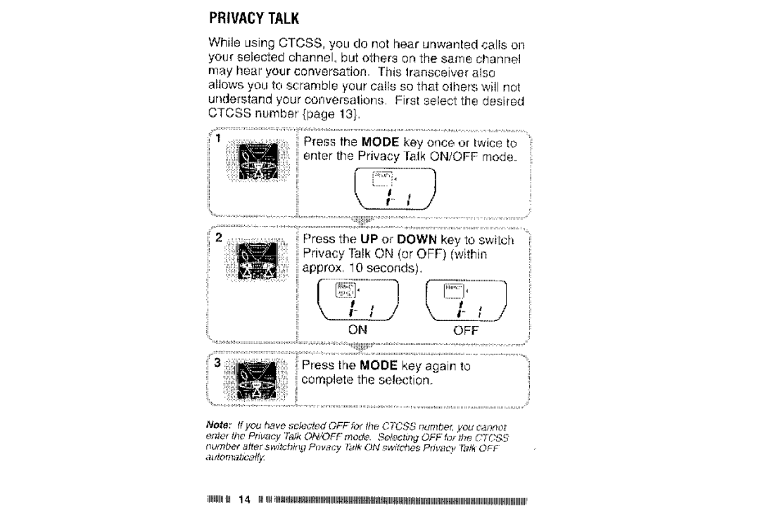 Kenwood UBZ-LH14 manual 