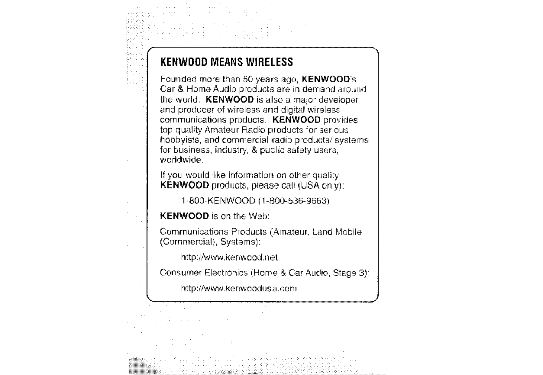 Kenwood UBZ-LH14 manual 