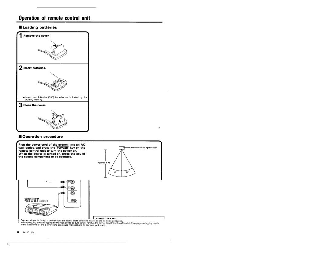 Kenwood UD-100 manual 