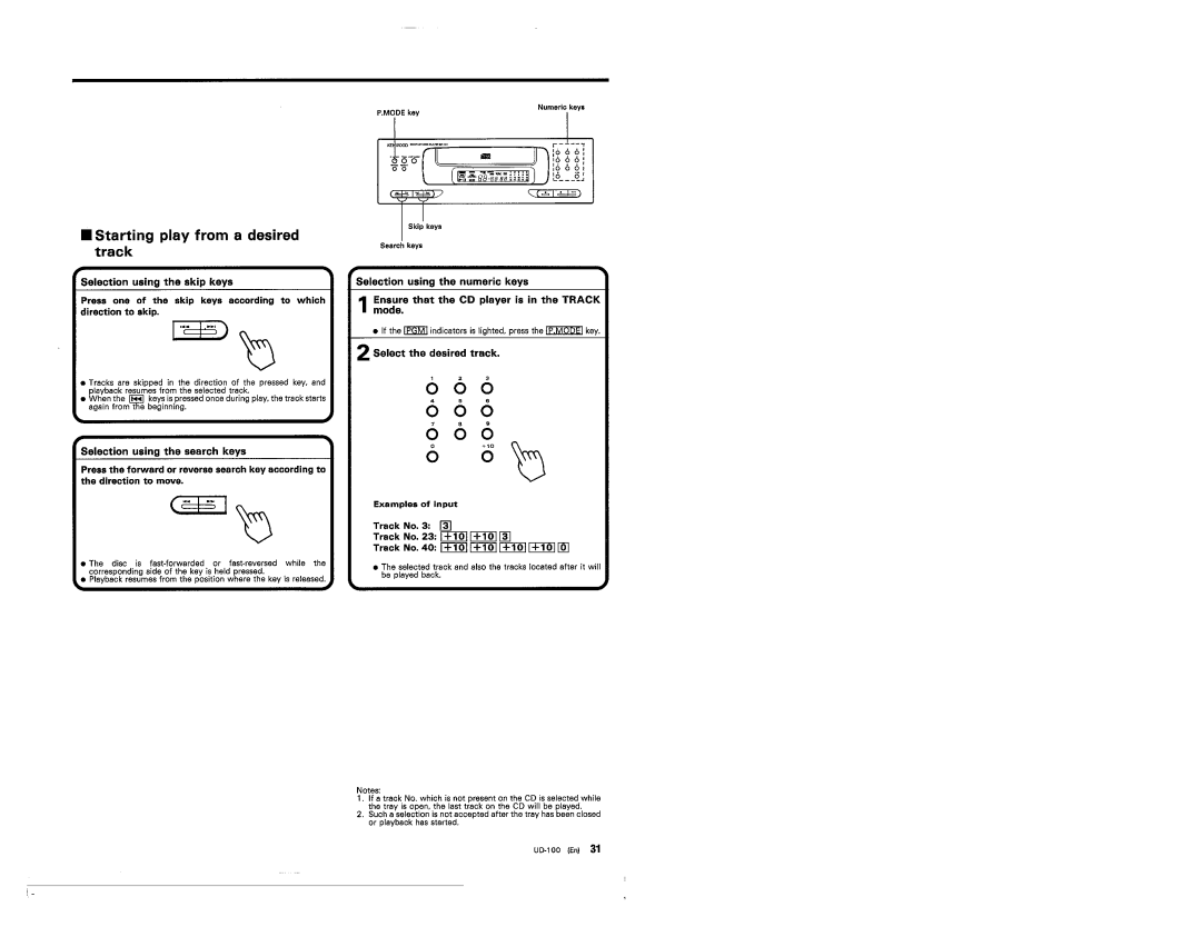 Kenwood UD-100 manual 