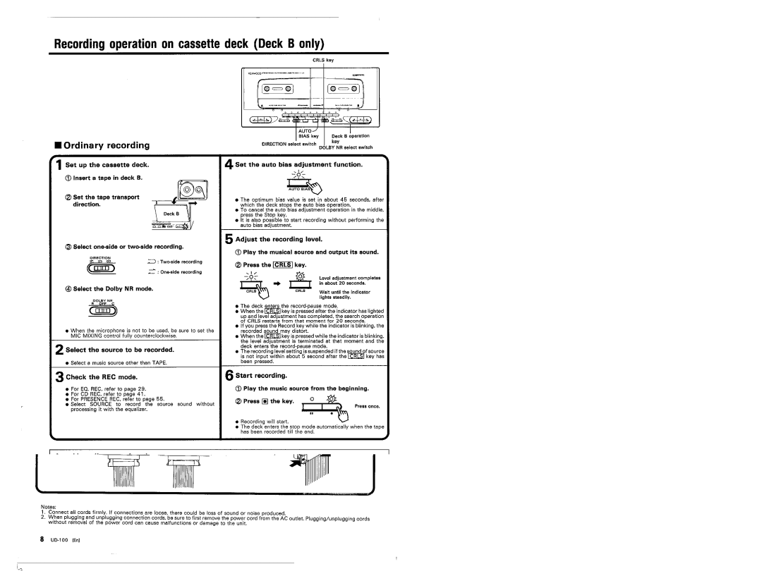 Kenwood UD-100 manual 