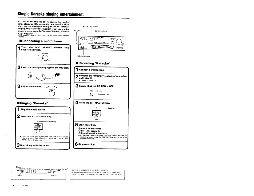 Kenwood UD-100 manual 