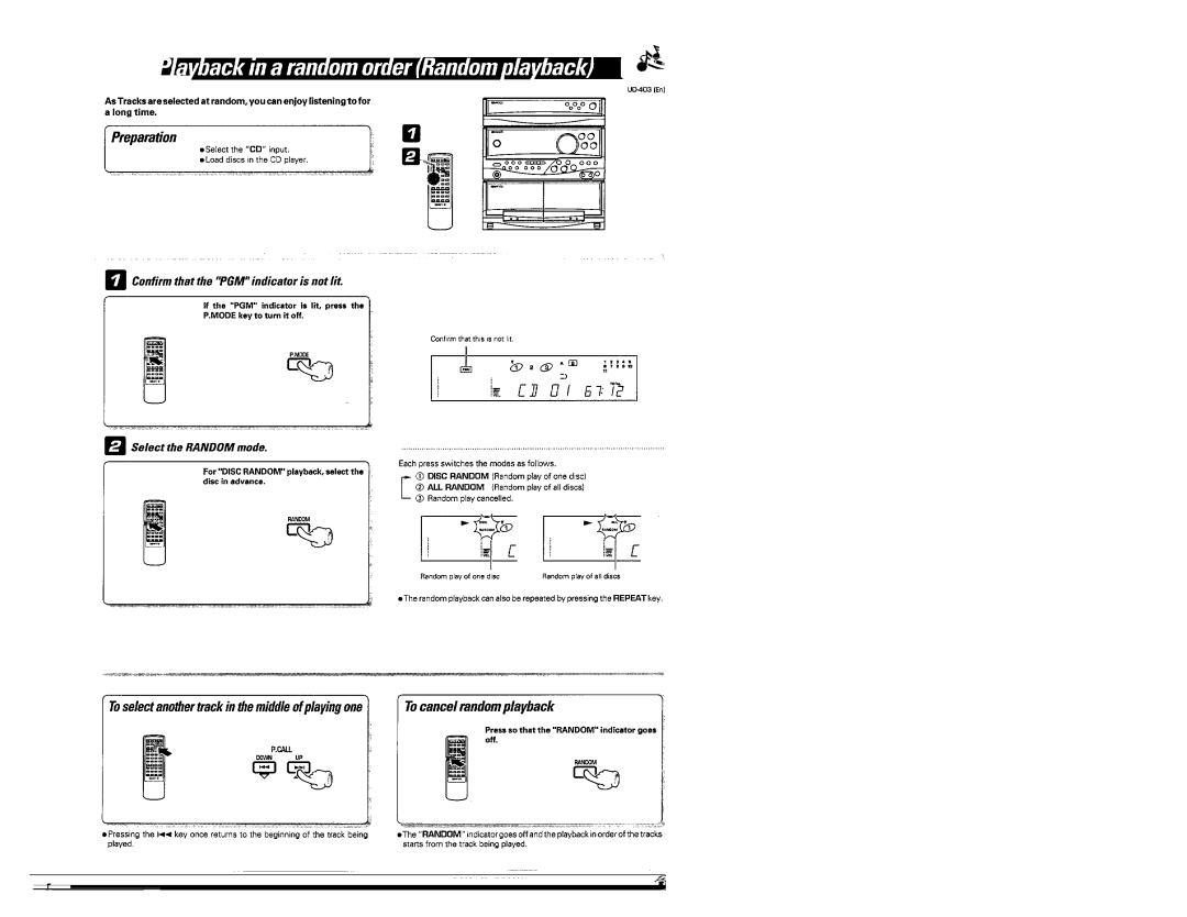 Kenwood UD-403 manual 