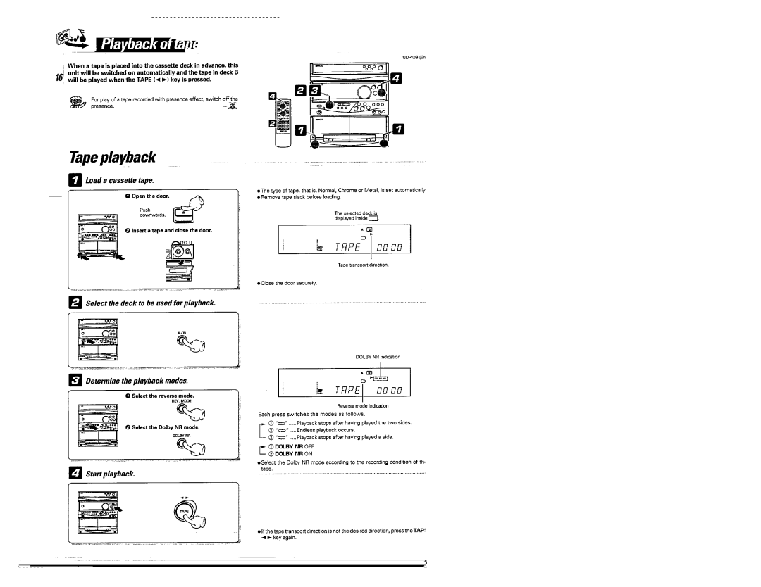 Kenwood UD-403 manual 