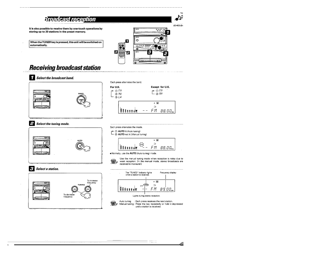 Kenwood UD-403 manual 