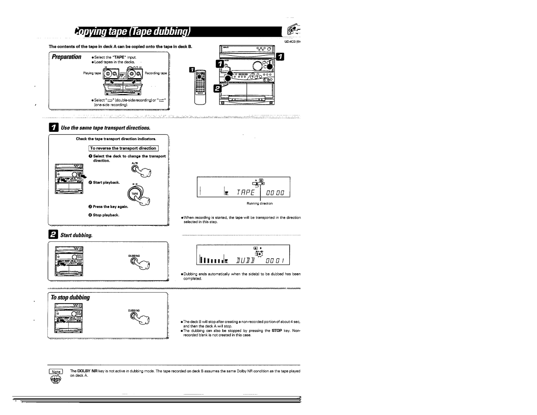 Kenwood UD-403 manual 