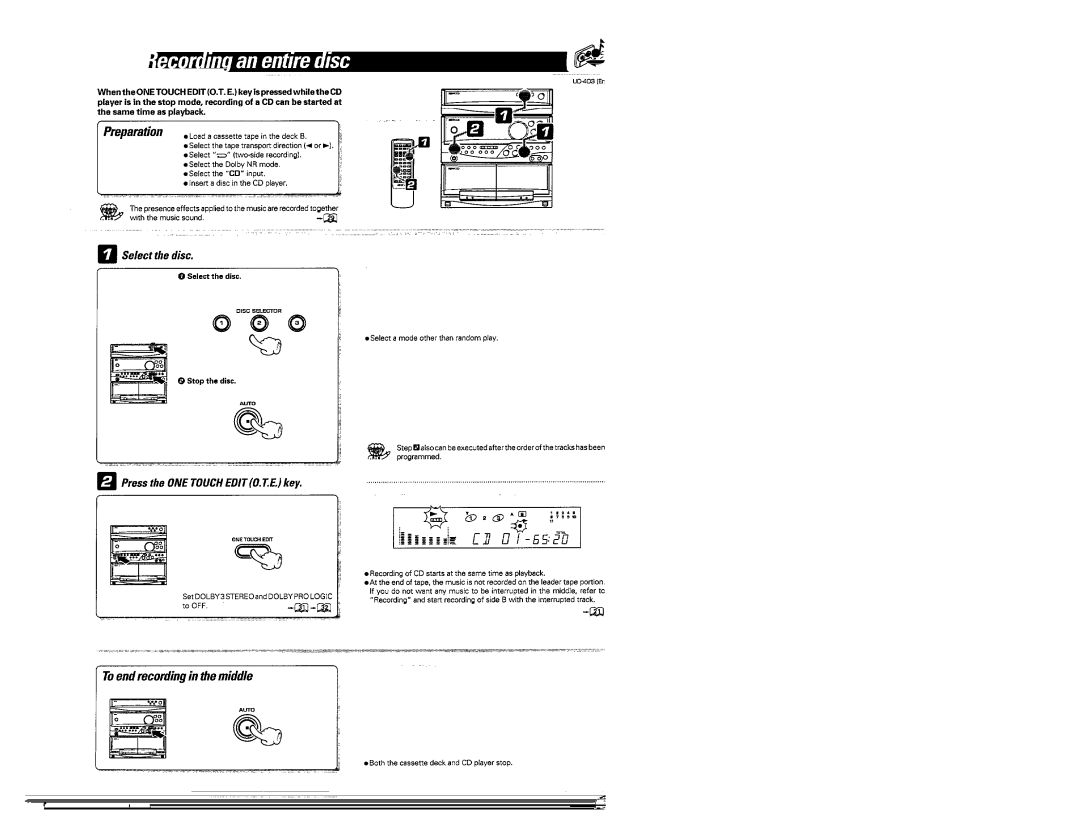 Kenwood UD-403 manual 