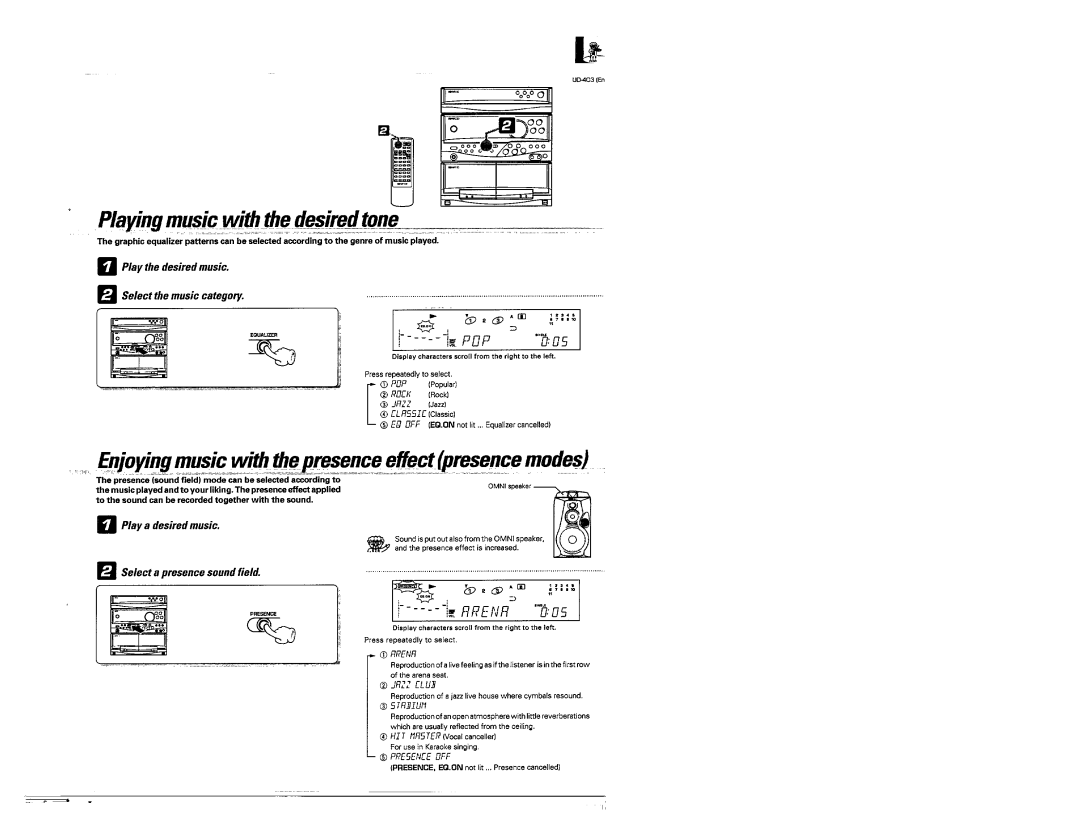 Kenwood UD-403 manual 