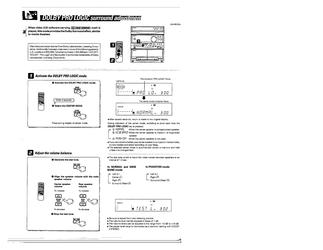 Kenwood UD-403 manual 