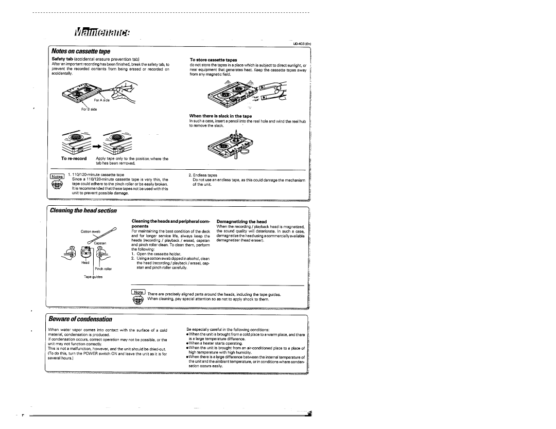 Kenwood UD-403 manual 