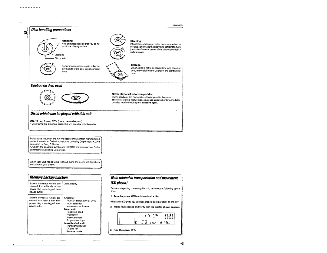 Kenwood UD-403 manual 