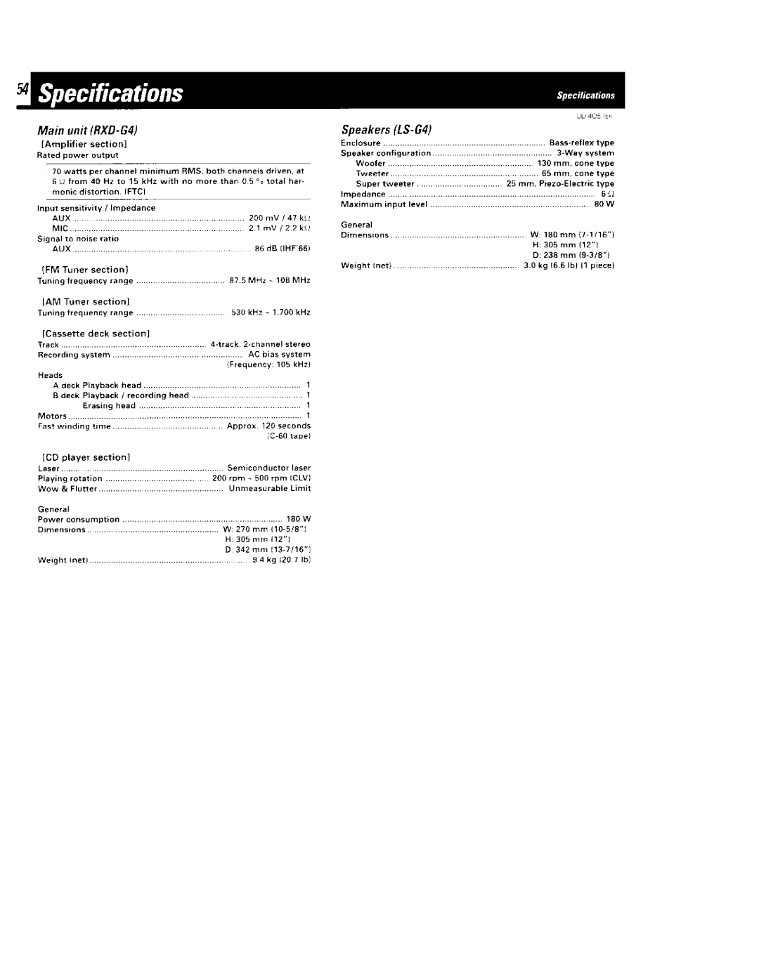 Kenwood UD-405 manual 