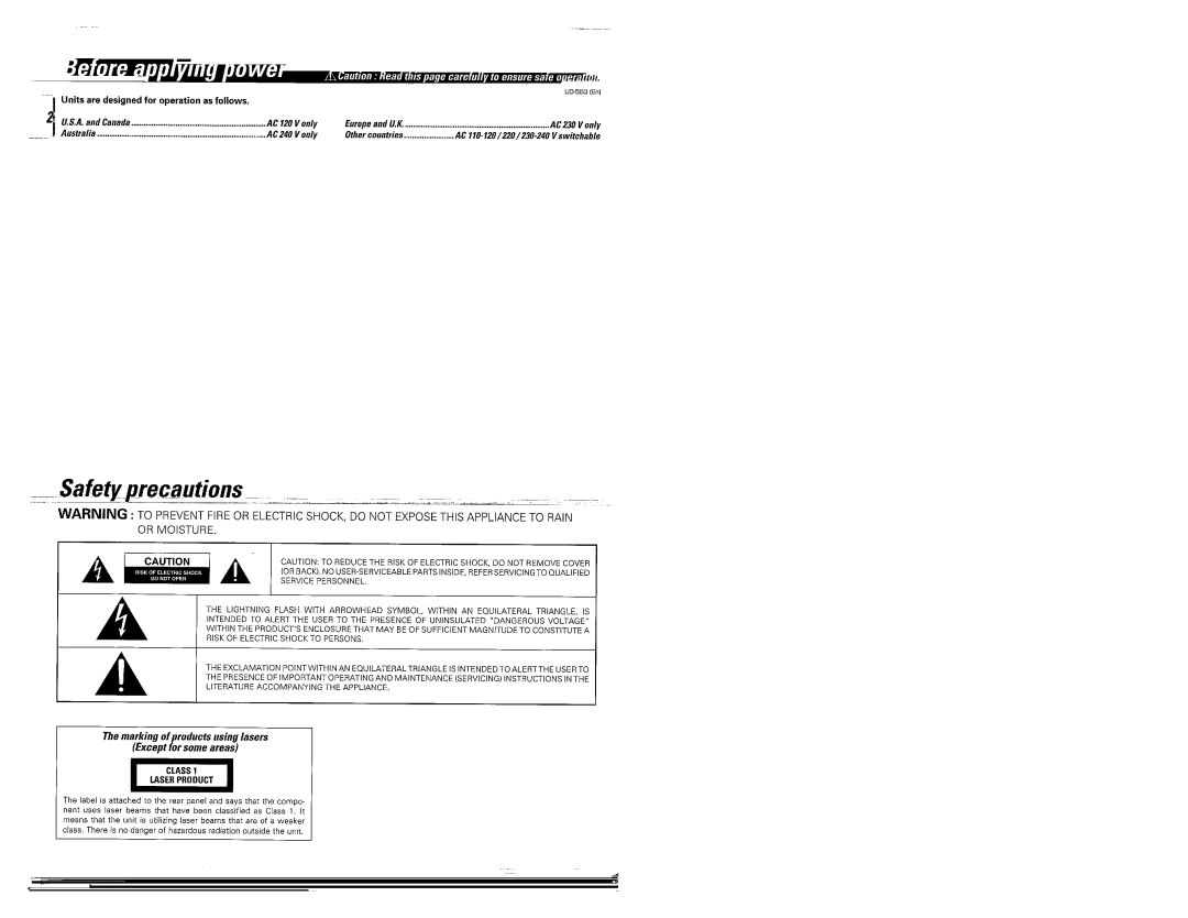 Kenwood UD-553 manual 