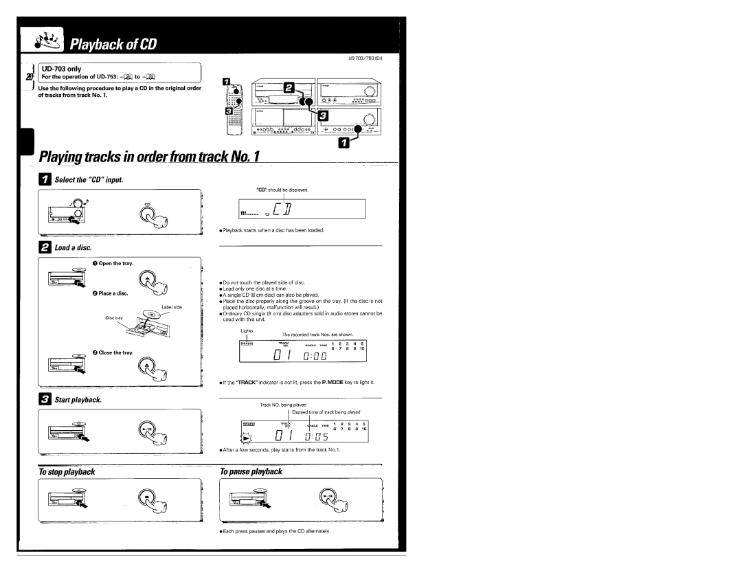 Kenwood UD-753, UD-703 manual 