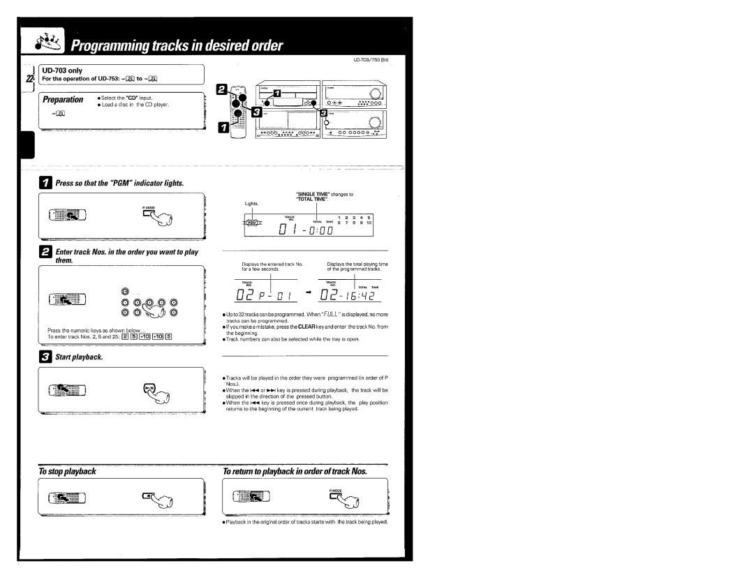 Kenwood UD-753, UD-703 manual 