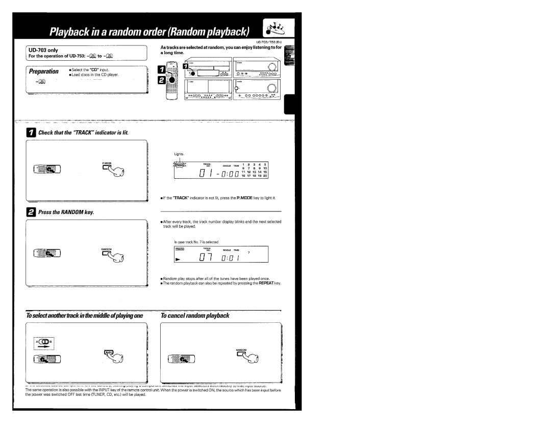 Kenwood UD-703, UD-753 manual 