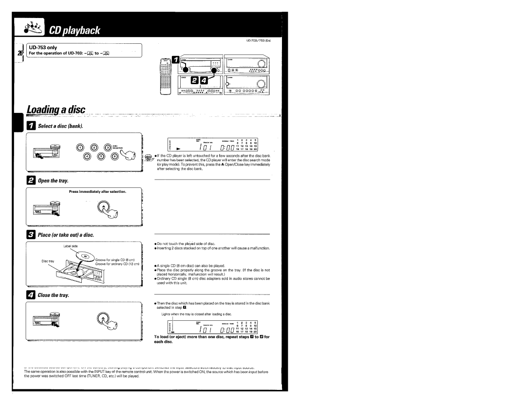 Kenwood UD-753, UD-703 manual 