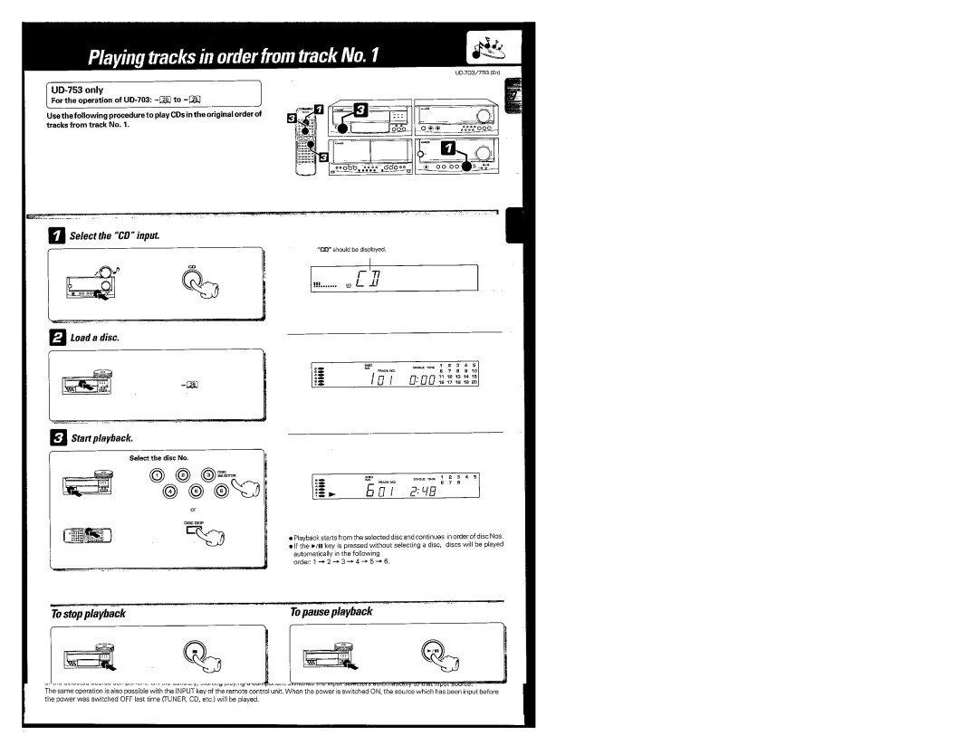 Kenwood UD-703, UD-753 manual 