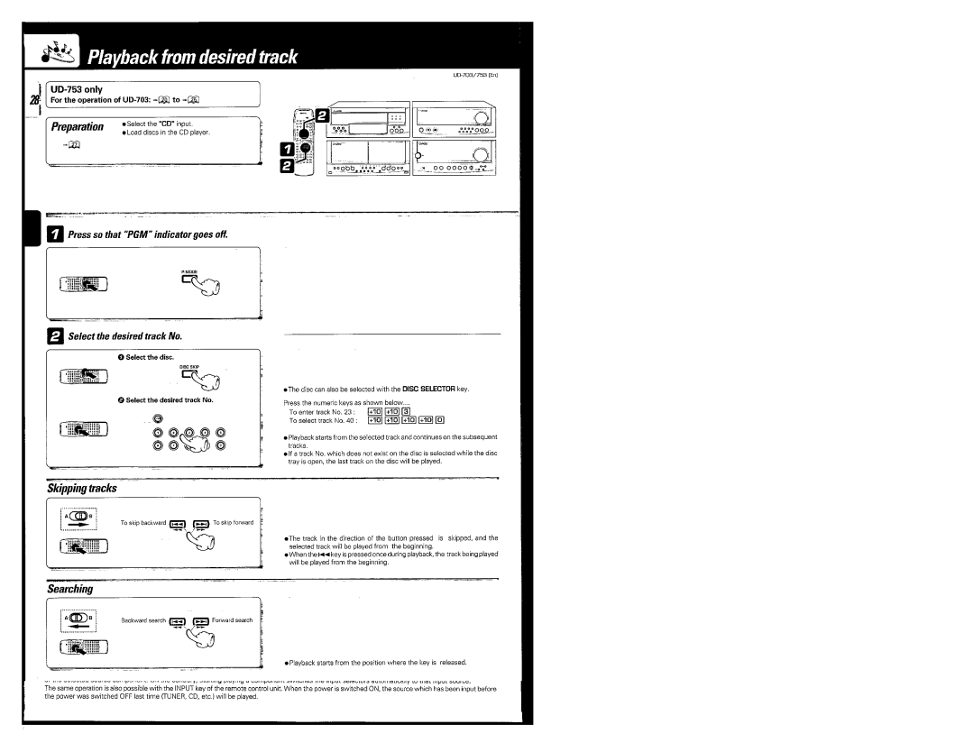 Kenwood UD-753, UD-703 manual 