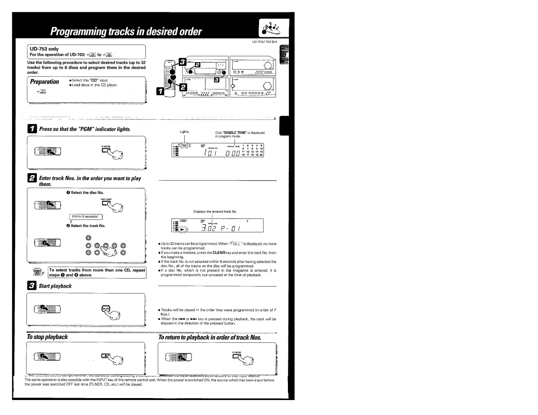 Kenwood UD-703, UD-753 manual 