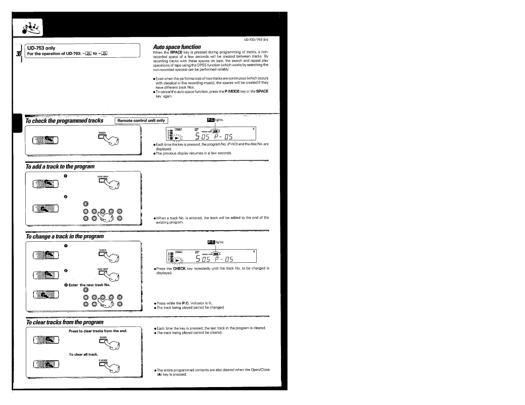 Kenwood UD-753, UD-703 manual 