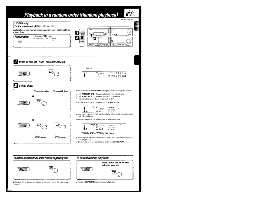 Kenwood UD-703, UD-753 manual 